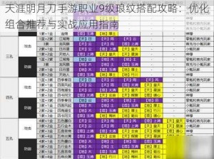 天涯明月刀手游职业9级琅纹搭配攻略：优化组合推荐与实战应用指南