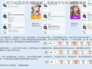 天下HD竞技场全面攻略：实战技巧与玩法深度解析