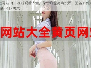 黄金网站 app 在线观看大全，聚合海量高清资源，涵盖多种类型，满足不同需求