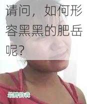 请问，如何形容黑黑的肥岳呢？