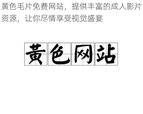 黄色毛片免费网站，提供丰富的成人影片资源，让你尽情享受视觉盛宴