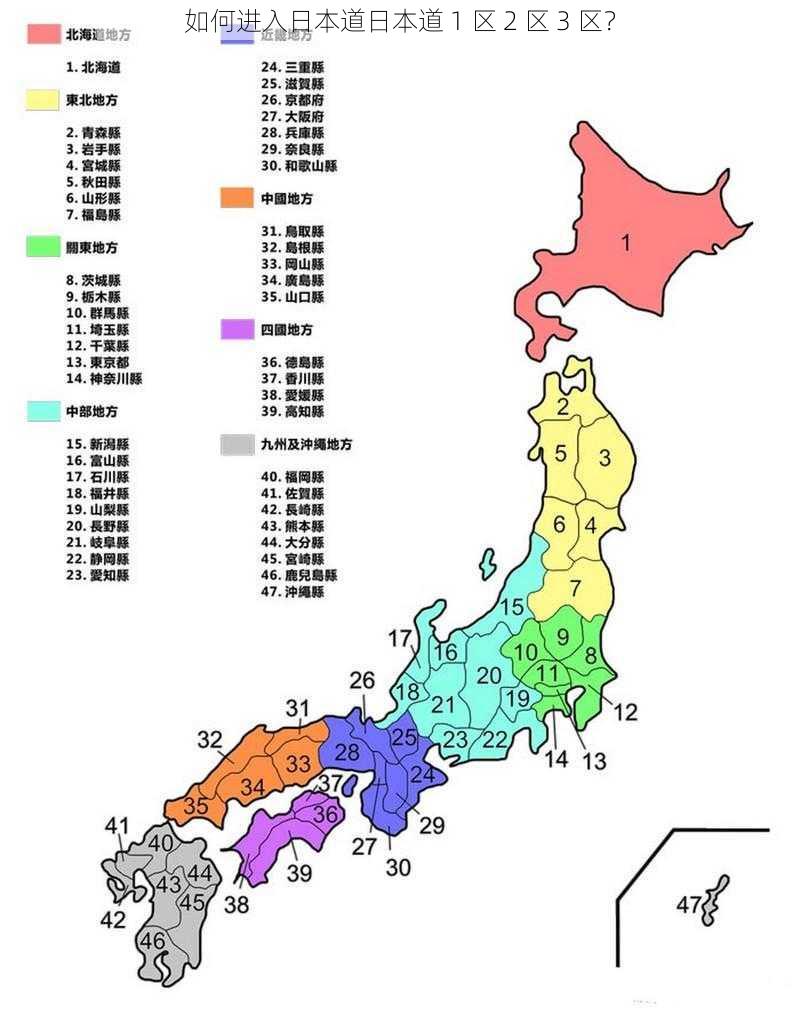 如何进入日本道日本道 1 区 2 区 3 区？