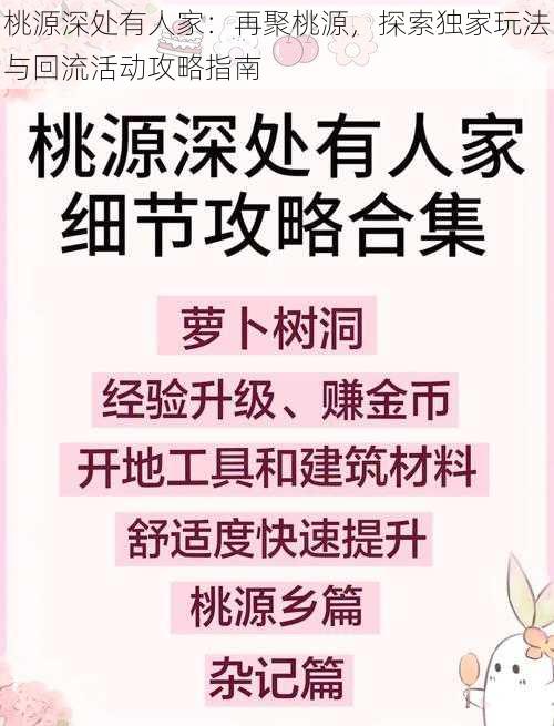 桃源深处有人家：再聚桃源，探索独家玩法与回流活动攻略指南