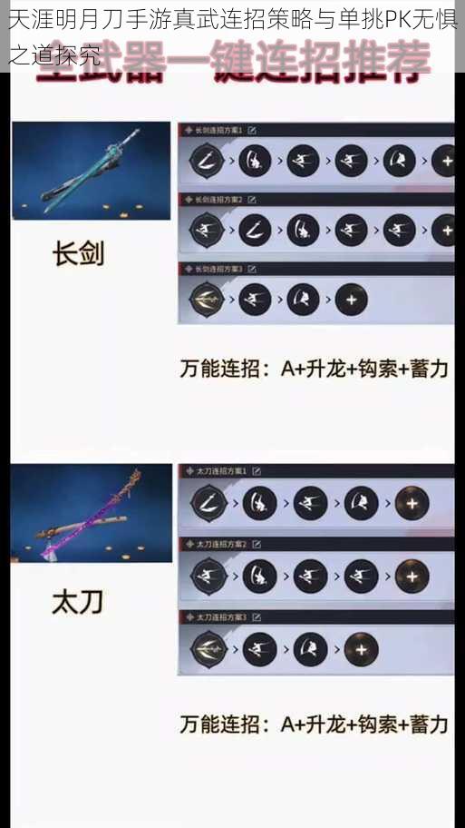 天涯明月刀手游真武连招策略与单挑PK无惧之道探究