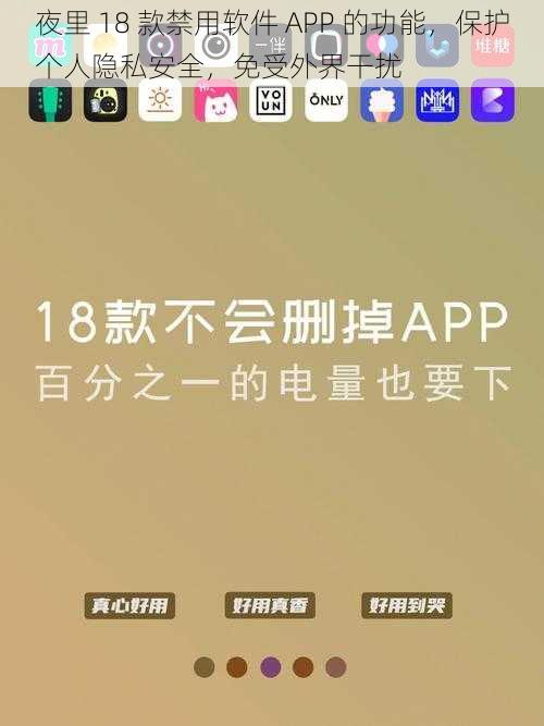 夜里 18 款禁用软件 APP 的功能，保护个人隐私安全，免受外界干扰